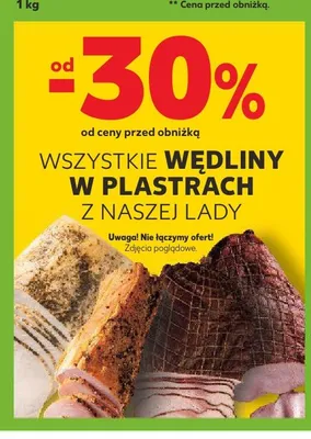 Wędliny w plastrach z naszej lady promocja w Kaufland