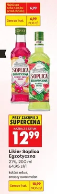 Likier Soplica Egzotyczna kaktus arbuz, smoczy owoc melon promocja w Biedronka