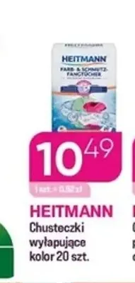 Chusteczki wyłapujące kolor Heitmann promocja w Drogerie Koliber