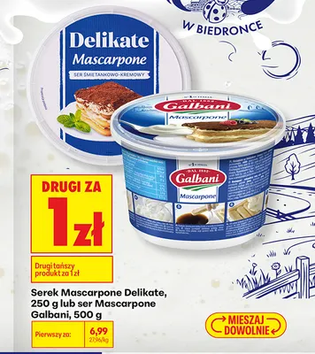 Serek mascarpone Delikate promocja w Biedronka