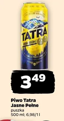 Piwo Tatra Jasne Pełne promocja w Netto