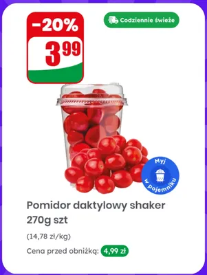 Pomidor daktylowy shaker promocja w Dino