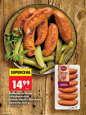 Kiełbasa grillowa z Podbeskidzia Kraina Wędlin Góralskie Specjały promocja w Biedronka