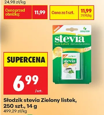 Słodzik zielony listek promocja w Biedronka