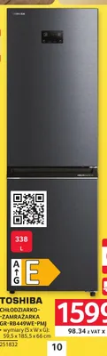 Chłodziarko-zamrażarka Toshiba promocja w Selgros