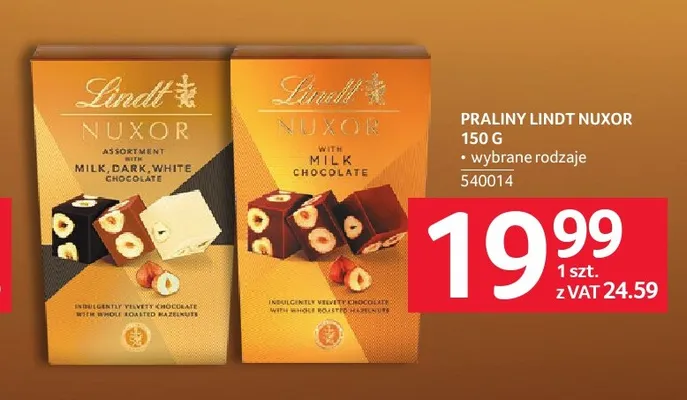 Praliny Lindt Nuxor Assortment promocja w Selgros