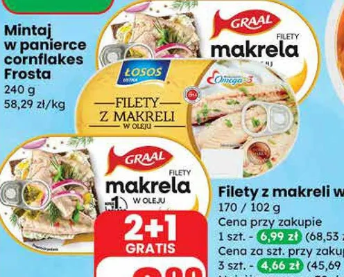 Filety z makreli w oleju promocja w Dino