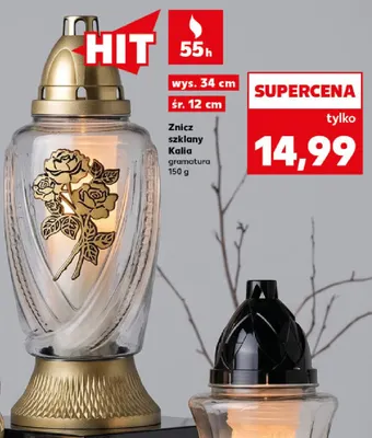 Znicz szklany Kalia promocja w Kaufland