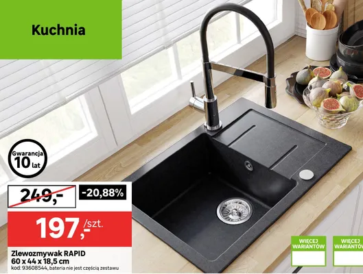 Zlewozmywak RAPID 60 x 44 x 18,5 cm promocja w Leroy Merlin