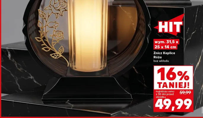 Znicz Kaplica Róża bez wkładu promocja w Kaufland