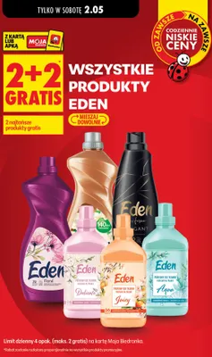 Perfumy do tkanin Eden Juicy 36 prań promocja w Biedronka