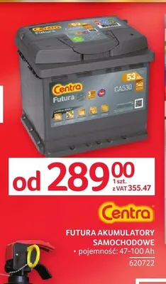 Akumulatory samochodowe Centra Futura 47-100Ah promocja w Selgros