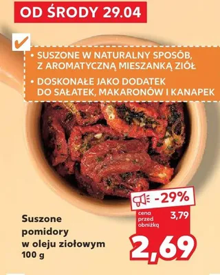 Suszone pomidory w oleju ziołowym promocja w Kaufland