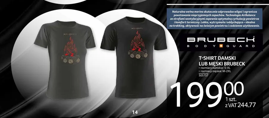 T-shirt męski Brubeck promocja w Selgros