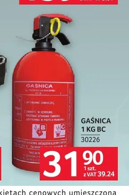 Gaśnica 1 kg Bc promocja w Selgros