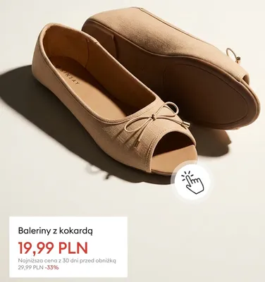 Baleriny z kokardą Sinsay promocja w Sinsay