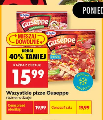 Pizza Dr. Oetker Guseppe Salami 2-pak promocja w Biedronka