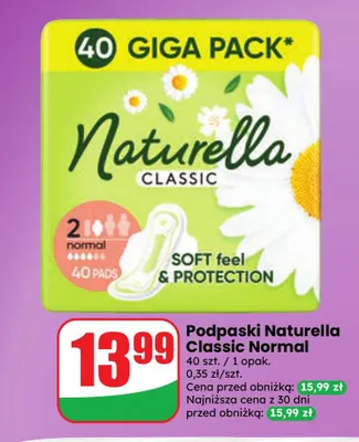 Podpaski Naturella Classic Normal promocja w Dino