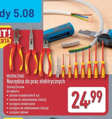 Szczypce igłowe Workzone promocja w Aldi