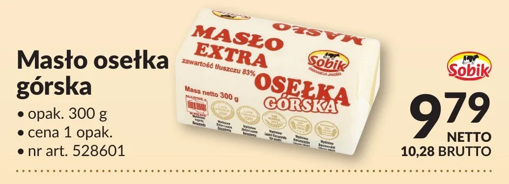 Masło osełka górska 300g promocja w Makro