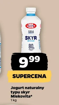 Jogurt naturalny typu skyr Mlekovita promocja w Netto