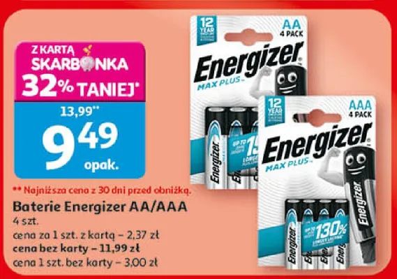 Baterie Energizer AA/AAA promocja w Auchan