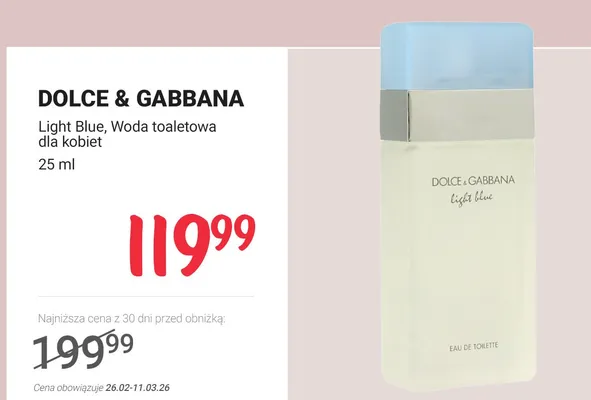 Light Blue, woda toaletowa dla kobiet promocja w Rossmann