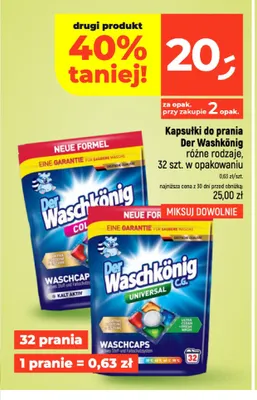 Kapsułki do prania Der Waschkönig promocja w Dealz