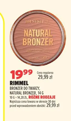 Bronzer do twarzy Rimmel Natural promocja w Drogerie Natura