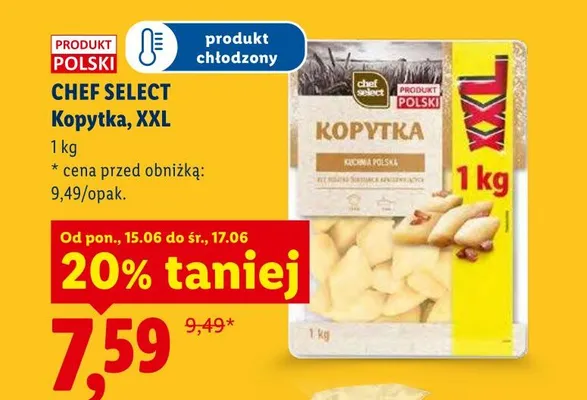 Kopytka XXL Chef Select promocja w Lidl