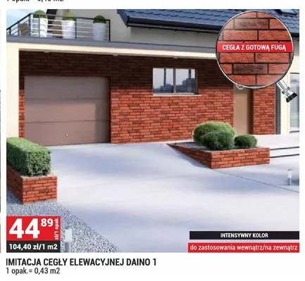 Imitacja cegły elewacyjnej Daino 1 promocja w Merkury Market