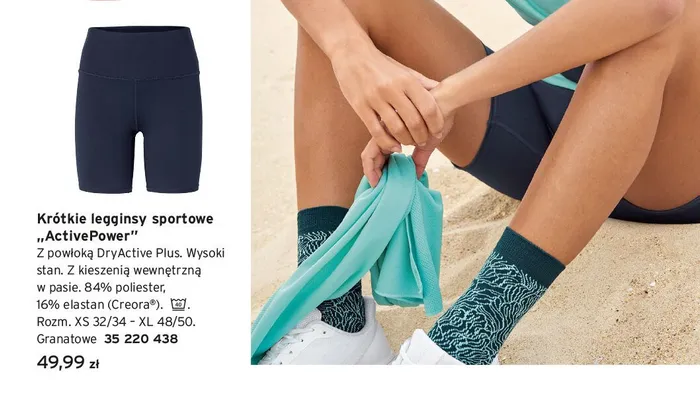 Krótkie legginsy sportowe ActivePower Tchibo promocja w Tchibo