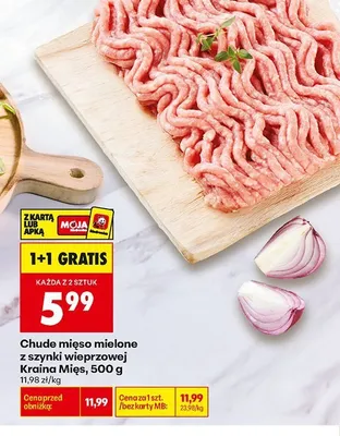 Chude mięso mielone z szynki wieprzowej Kraina Mięs promocja w Biedronka