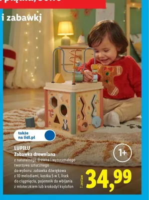 Zabawka drewniana kostka 5 w 1 Lupilu promocja w Lidl