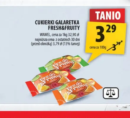 Cukierki galaretka Fresh & Fruity Wawel promocja w Arhelan
