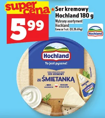 Ser kremowy ze śmietanką promocja w TOPAZ