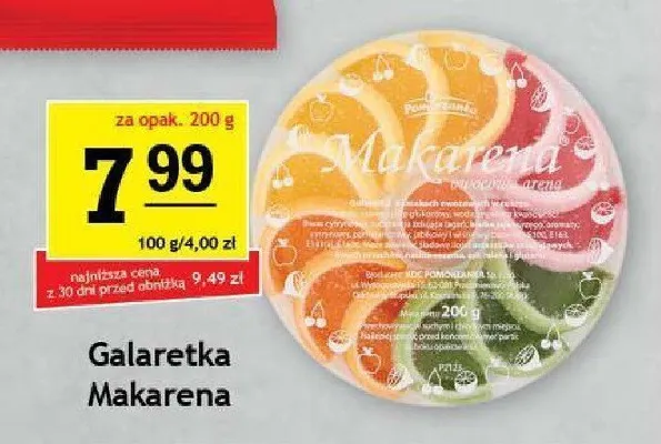 Galaretka owocowa Makarena promocja w Gram Market