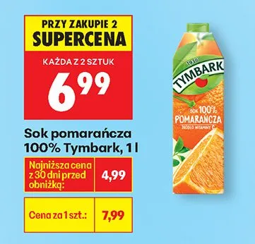 Sok pomarańcza 100% promocja w Biedronka