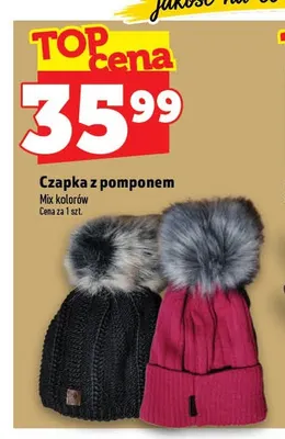 Czapka z pomponem promocja w TOPAZ