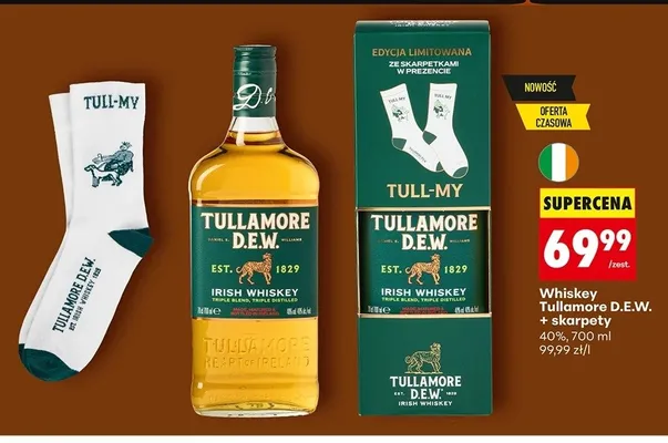 Whiskey Tullamore D.E.W. + skarpety promocja w Biedronka