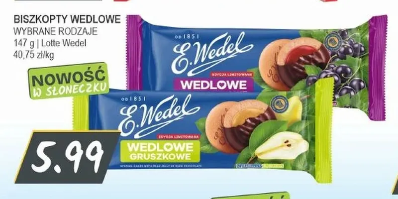 Biszkopty wedlowe E.Wedel promocja w Słoneczko