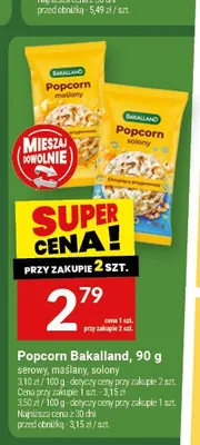 Popcorn solony Bakalland promocja w Twój Market