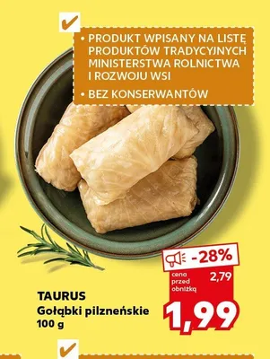 Gołąbki pilzneńskie Taurus promocja w Kaufland