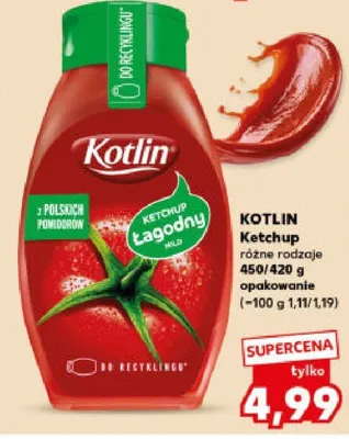 Ketchup, różne rodzaje Kotlin promocja w Kaufland