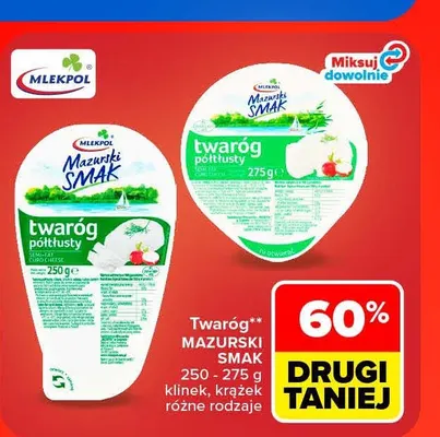 Twaróg klinek Mazurski Smak promocja w Carrefour