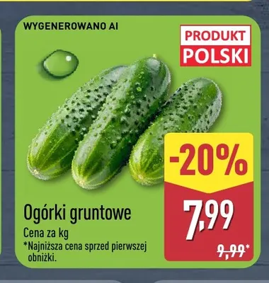 Ogórki gruntowe promocja w Aldi
