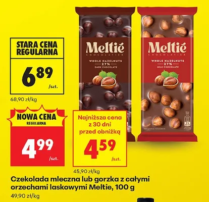 Czekolada mleczna z całymi orzechami laskowymi promocja w Biedronka