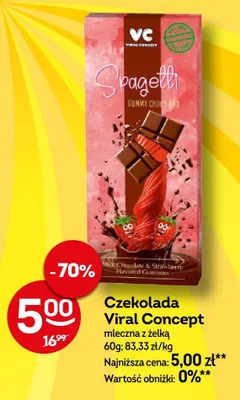 Czekolada Viral Concept mleczna z żelką promocja w Żabka