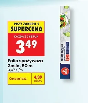 Folia spożywcza Zosia promocja w Biedronka