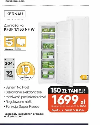 Zamrażarka Kernau KFUF 17153 NF W promocja w Max Elektro